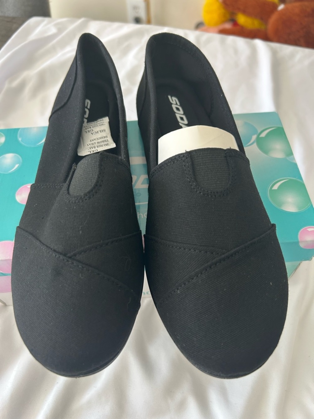 Soda Women's Black Slip-On Canvas Loafers